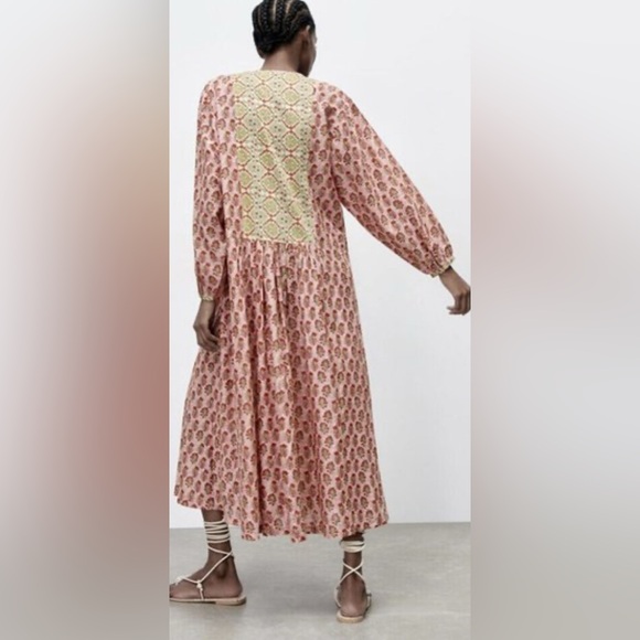 Zara Crochet Trim Midi Dress - Picture 3 of 9